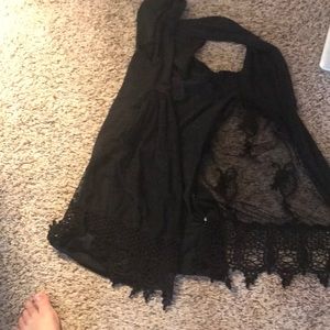 Black Southern Stitch Vest Lace